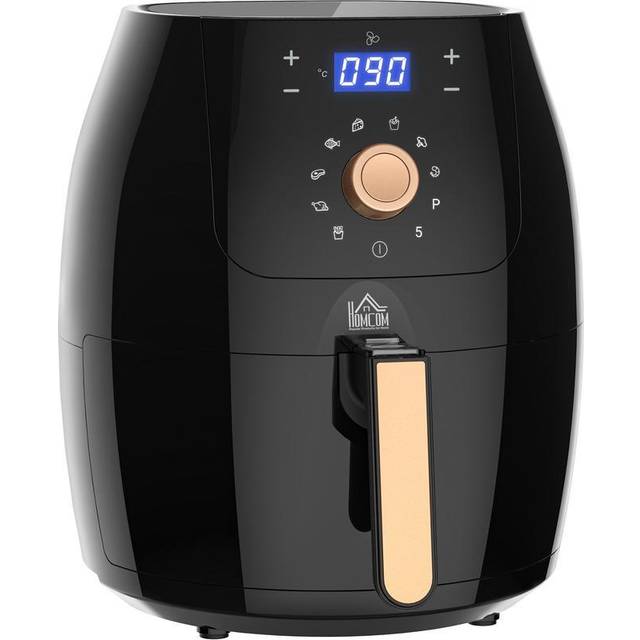 Air Fryer 1700W 5.5L with Digital Display, Adjustable Temperature and Nonstick Basket, Black