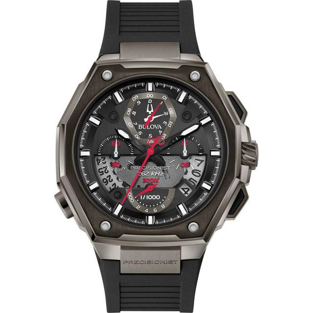 Bulova Precisionist X Chronograph Black Dial Quartz Diver's 98B358 300M Men's Watch