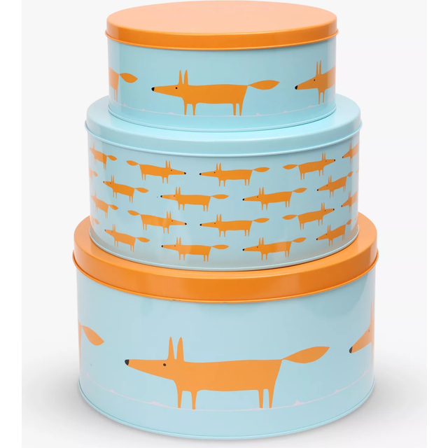 Scion Dexam Mr Fox Set of 3 Round Cake Tins - Blue