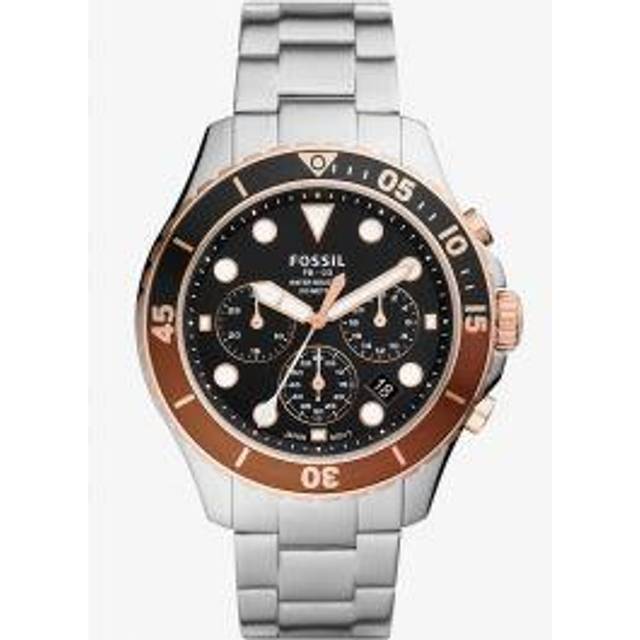 Mens wristwatch fossil fb-03 fs5768 chrono steel black gold rose sub 100mt
