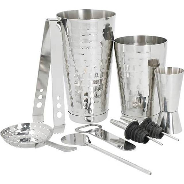 BarCraft Boston 8 Piece Cocktail Set - Silver