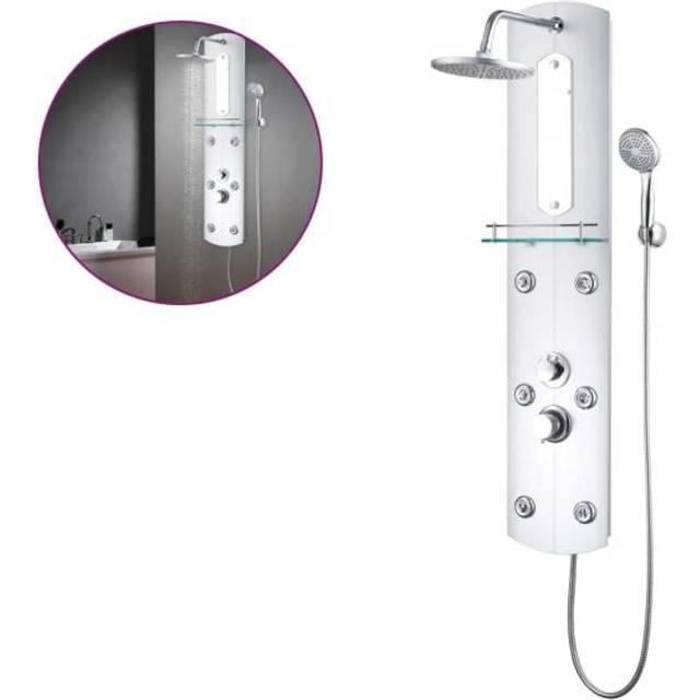 vidaXL Shower Panel Unit 25x43x120 cm Silver