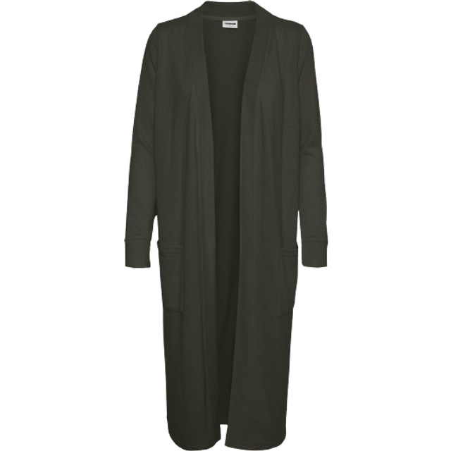 Noisy May - City Long Cardigan Black - Cardigan - black - XS - 98% Polyester, 2% Elastane,Fleece