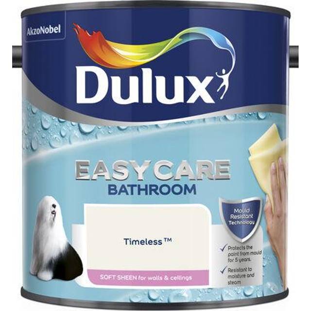 Dulux Easycare Bathroom Plus Soft Sheen Paint, Timeless, 2.5 Litre
