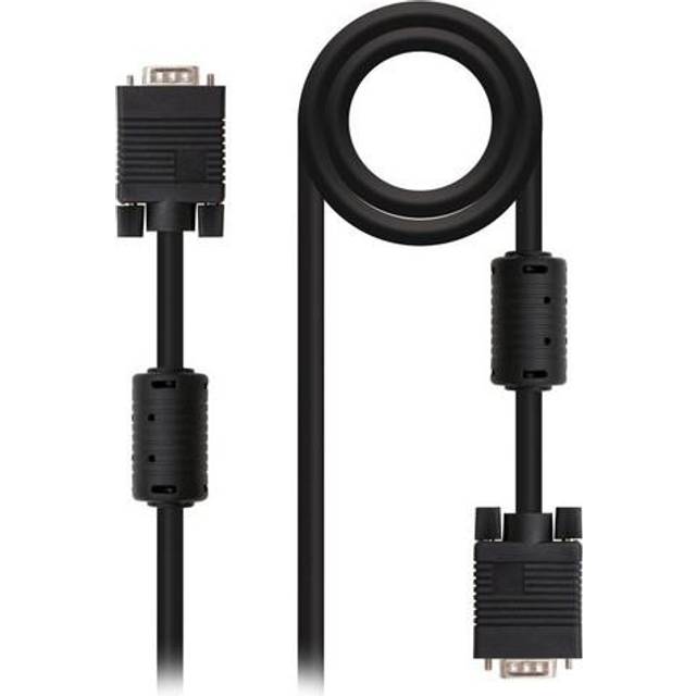 Nanocable 10.15.0115 – SVGA-kabel med högklassig ferit för skärm, projektor och PC, HDB15/M-HDB15/M, svart, 15,0 m