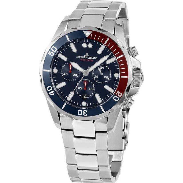 Jacques Lemans 1-2091G Liverpool Chronograph Herrenuhr 44mm 20ATM