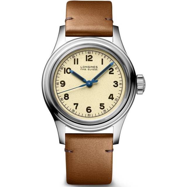 Longines Watch Heritage Military Marine Nationale Mens - Cream