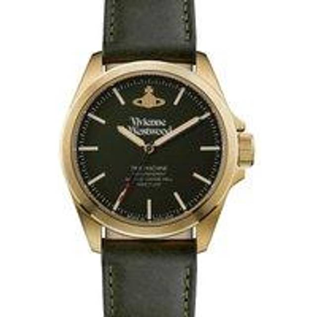 Vivienne Westwood Camden Lock Leather Mens Watch, Black, Men