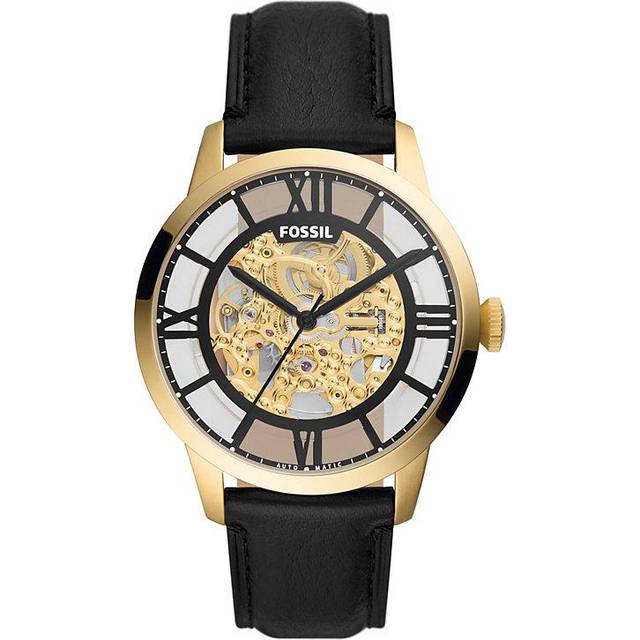 Fossil ME3210 Townsmen Automatic Black Leather Strap Watch - W10283
