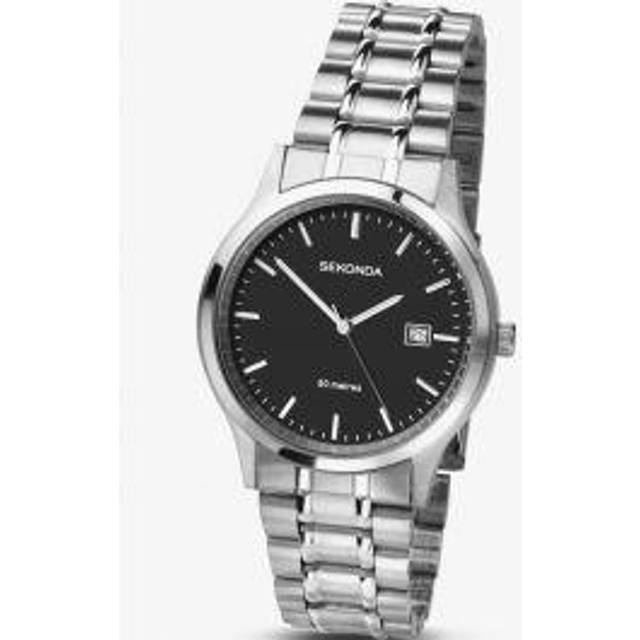 Sekonda Gents Black Dial 41mm Classic Bracelet Watch 3730