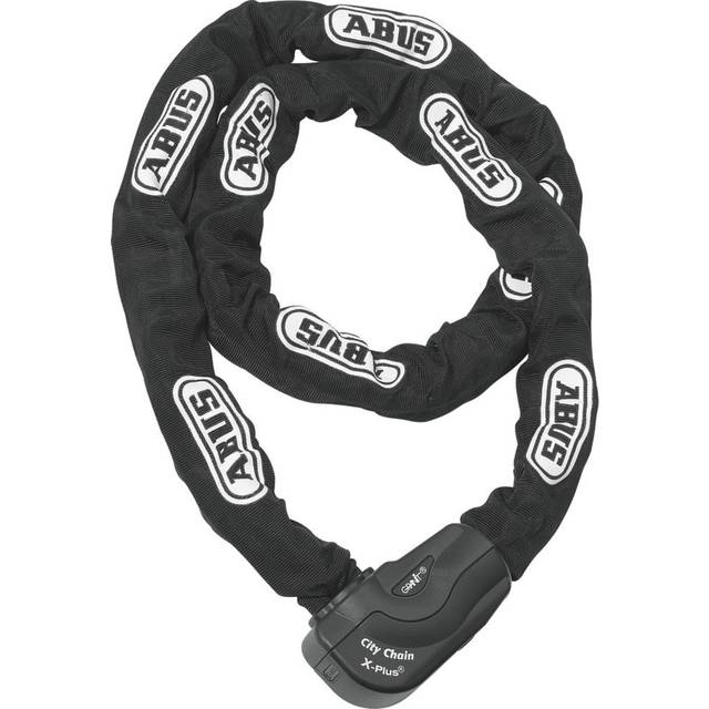 ABUS 1060/140_BLACK Catena con Lucchetto, Nero, 140 cm