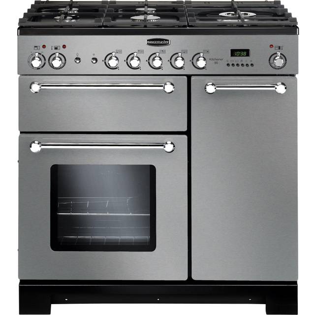 Rangemaster KCH90DFFSS/C Kitchener 90cm Dual Fuel Range Cooker 98760 - STAINLESS STEEL