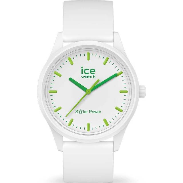 Ice-Watch - ICE solar power Nature - vit damklocka med silikonband - 018473 (Small)