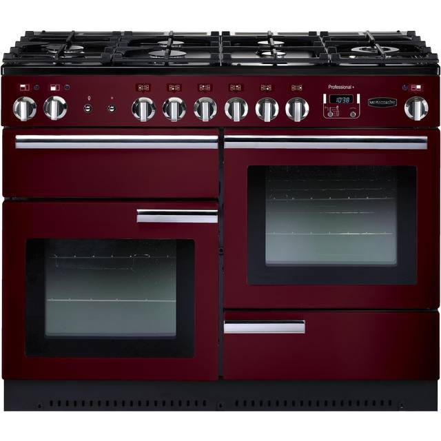 Rangemaster Professional Plus PROP110DFFCY/C 110cm Dual Fuel Range Cooker - Cranberry / Chrome - A/A Rated