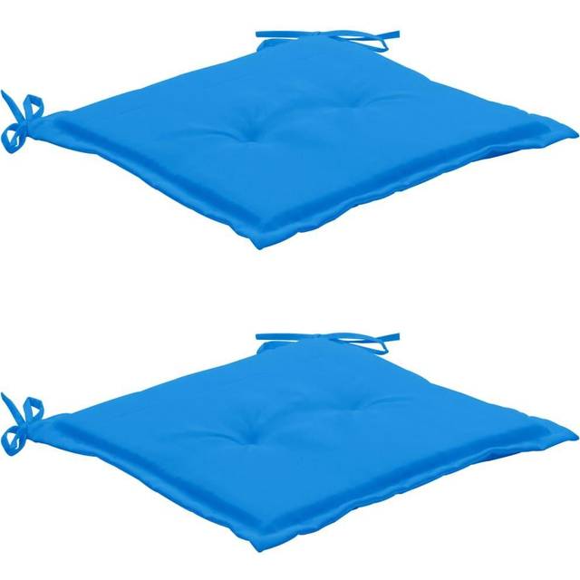 vidaXL Stolsdynor 2 st blå 50x50x3 cm oxfordtyg
