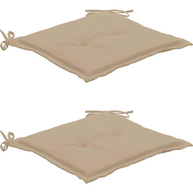 vidaXL Stolsdynor 2 st beige 50x50x4 cm oxfordtyg
