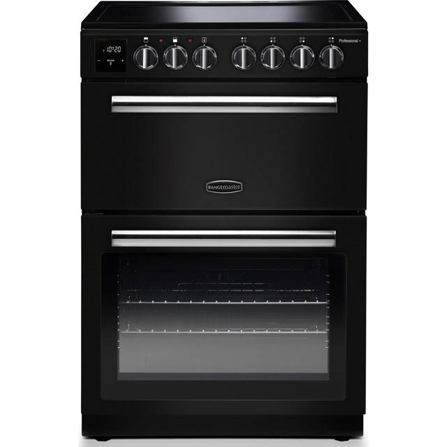 Rangemaster Professional Plus 60 PROPL60EIBL/C 60cm Electric Cooker with Induction Hob - Black / Chrome - A/A Rated