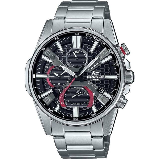 Casio Edifice Mobile Link Analog Solar EQB-1200D-1A EQB1200D-1 100M Men&#39;s Watch