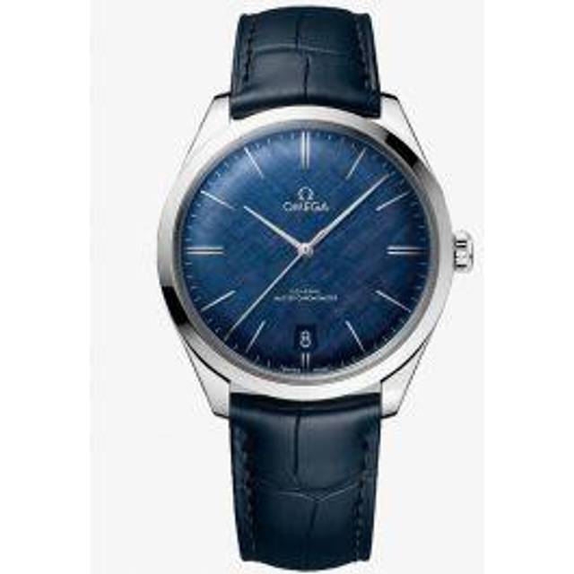 Omega Herrklocka 435.13.40.21.03.001 De Ville Tresor Blå/Läder Ø40