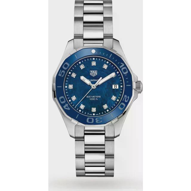 TAG Heuer orologio Aquaracer Donna 35mm madreperla diamanti quarzo acciaio WAY131L.BA0748