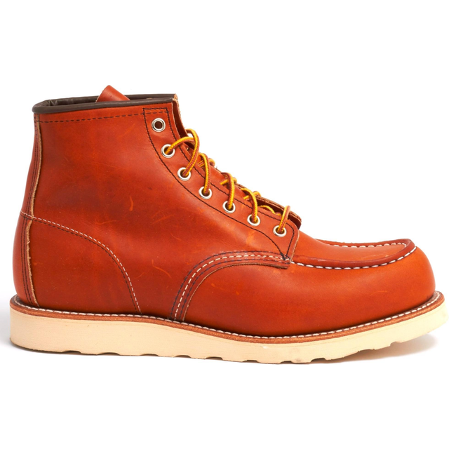 Men's Red Wing Shoes - 875 MENS HERITAGE WORK 6INCH MOC TOE ORO LEGACY - Brown - Size: 8