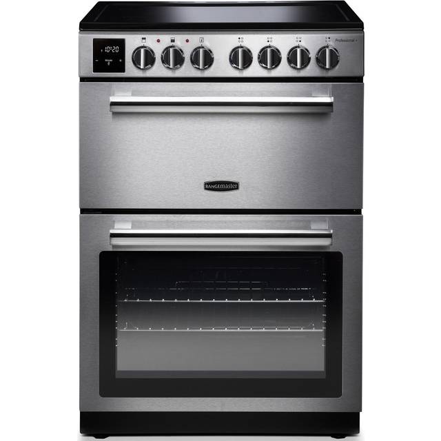 Rangemaster Professional Plus 60 PROPL60ECSS/C 60cm Electric Cooker with Ceramic Hob - Stainless Steel / Chrome - A/A Rated