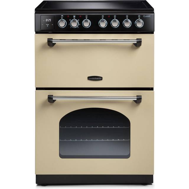 Rangemaster Classic 60 CLA60ECCR/C 60cm Electric Cooker with Ceramic Hob - Cream / Chrome - A/A Rated