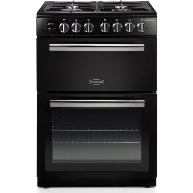 Rangemaster Professional Plus 60 PROPL60DFFBL/C 60cm Dual Fuel Cooker - Black / Chrome - A/A Rated