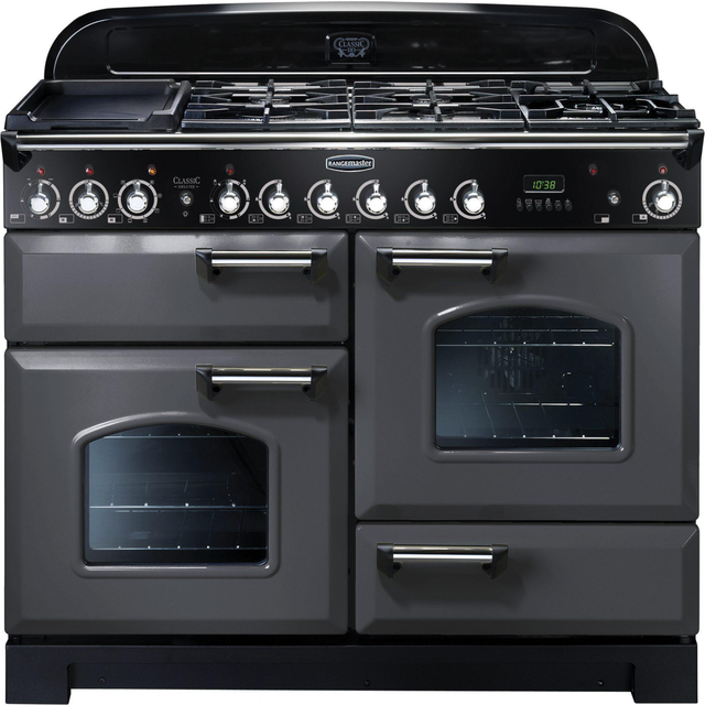 Rangemaster CDL110DFFSL/C Classic Deluxe 110cm Dual Fuel Range Cooker 12428 - SLATE