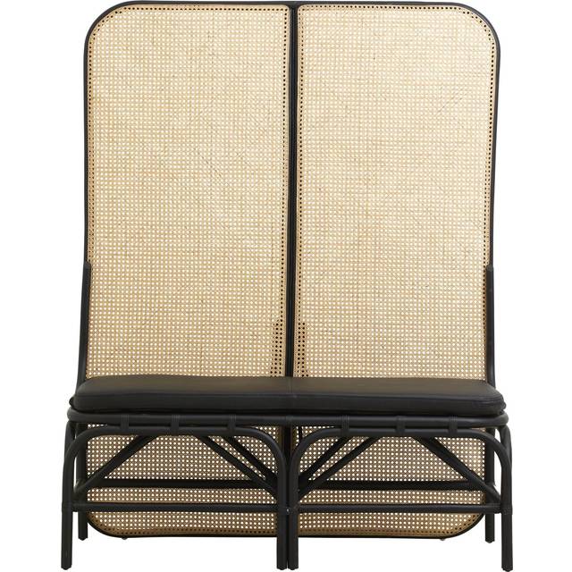 Nordal - Begna Room Divider W/Black Leather Matt.