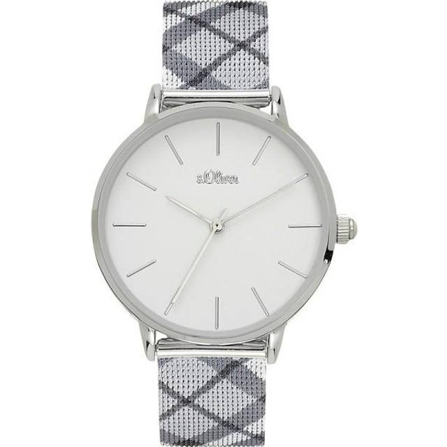 s.Oliver dam analog kvartsklocka med rostfritt stål armband SO-4203-MQ