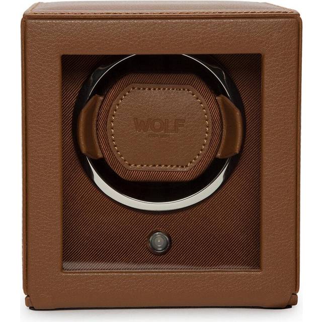 WOLF Cub Vegan Leather 1 Module Watch Winder With Cover