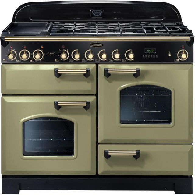 Rangemaster CDL110DFFOG/B Classic Deluxe 110cm Range Cooker, Dual Fuel