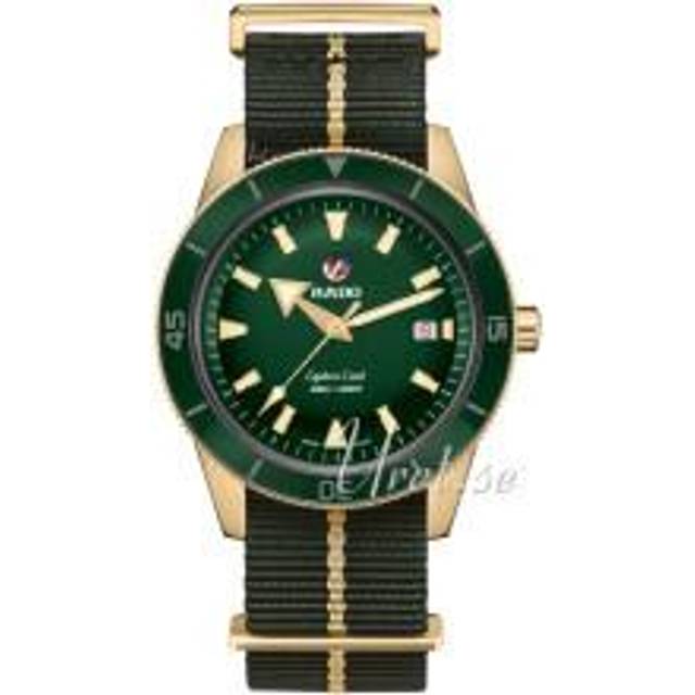 Rado Mens Green R32504317 Captain Cook Bronze and Fabric-strap Automatic Watch 42mm - GREEN