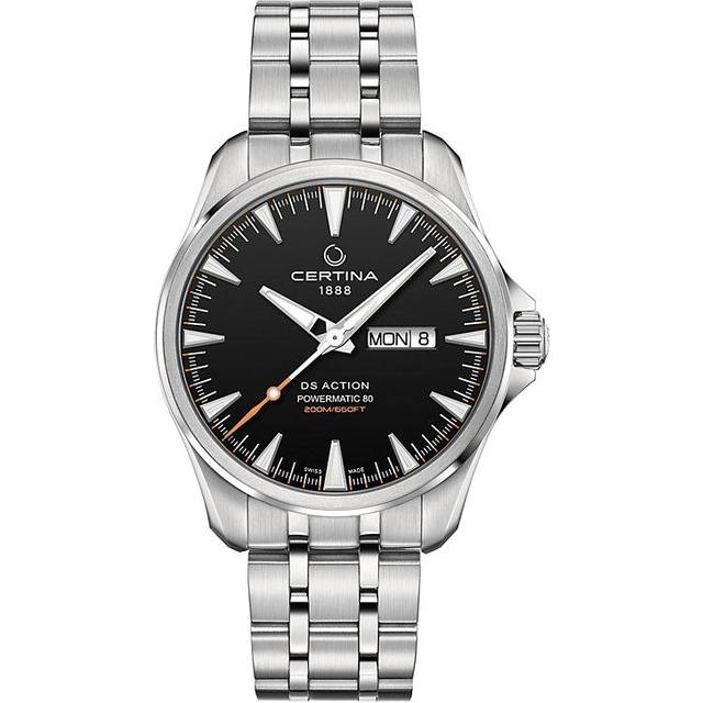 Certina DS Action Day-Date Powermatic 80 C0324301105100 - Herr - 41 mm - Analogt - Automatiskt - Safirglas - Black (20 mm)