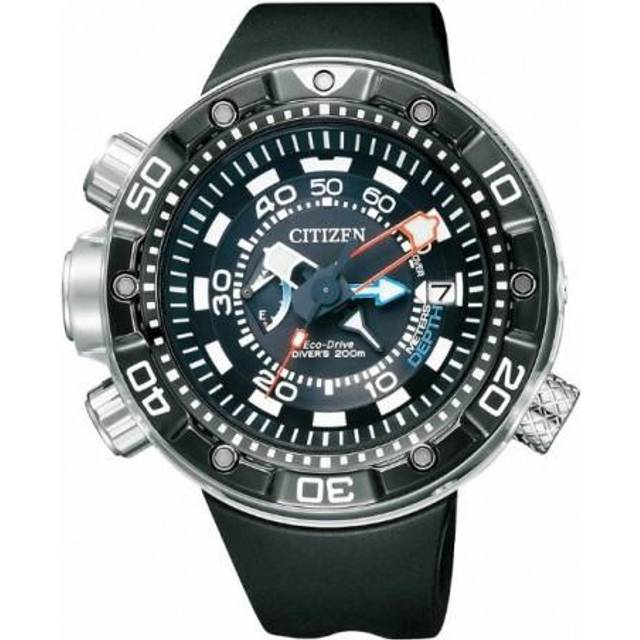 Citizen BN2024-05E Men's Promaster Aqualand Eco-Drive Diver 200M Watch, Black Dial, Black Polyurethane Strap