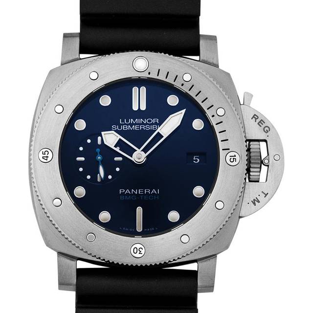 Panerai Mens Blue Submersible Bmg-tech&#8482; Watch 1 Size
