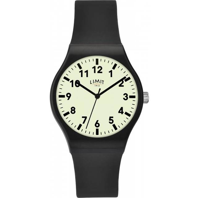 Limit Men's Black Silicone Strap Watch