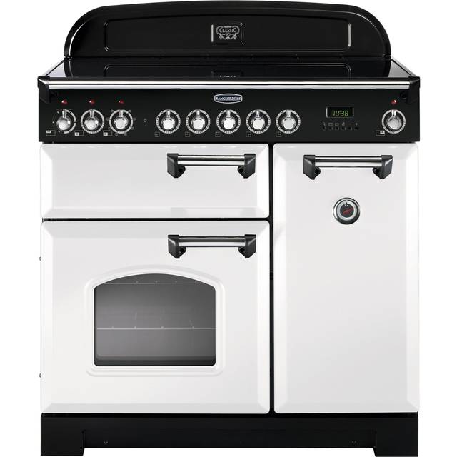 Rangemaster CDL90EI Range Cooker Induction - White / Chrome