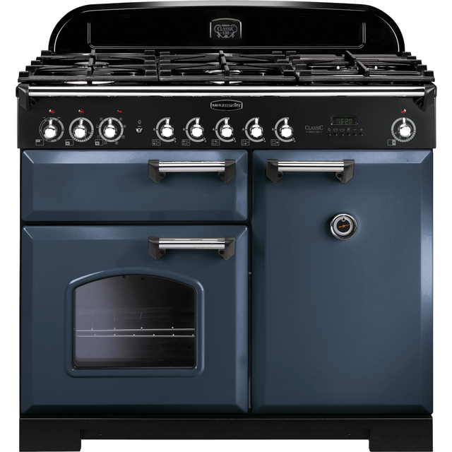 Rangemaster CDL100DFFSB/C Classic Deluxe 100cm Dual Fuel Range Cooker 127400 - STONE BLUE