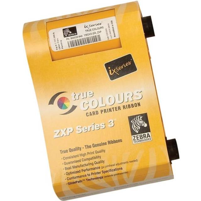 Zebra True Colours 800033-840 Ribbon Cartridge Ymcko Dye Sublimation Therma 800033-840