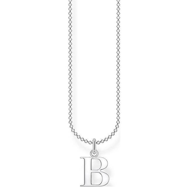 Silver Letter B Necklace KE2011-001-21-L45v