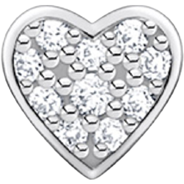 Thomas Sabo Heart Single Ear Stud - Silver