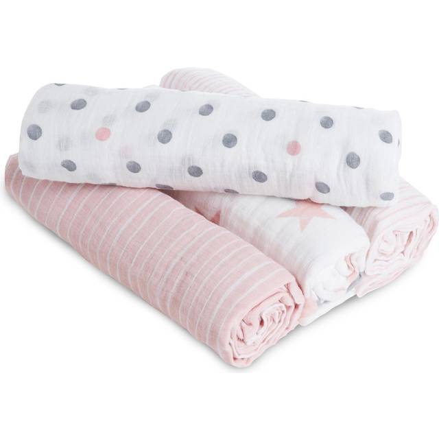 Aden + Anais Aden & Anais Doll Essentials Muslin Blankets 4 Pack
