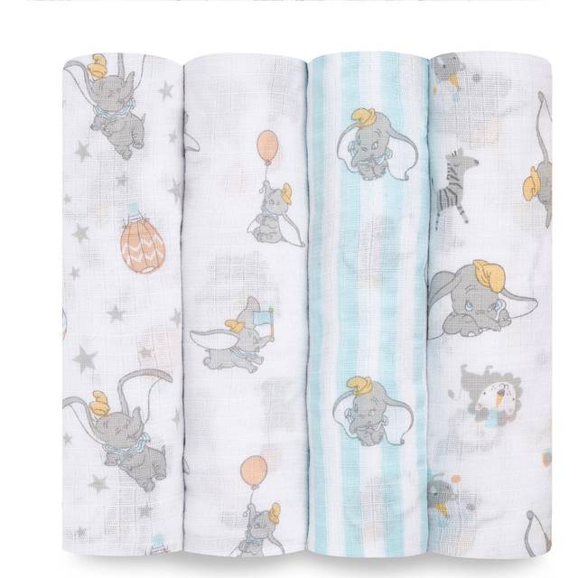 Aden + Anais Pack of 4 Essentials Cotton Muslin Swaddle Blanket - Dumbo New Heights (23-19-240)