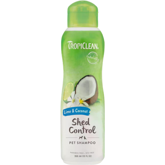 Tropiclean Dog Grooming Lime and Coconut Shampoo Shed Control 355ml
