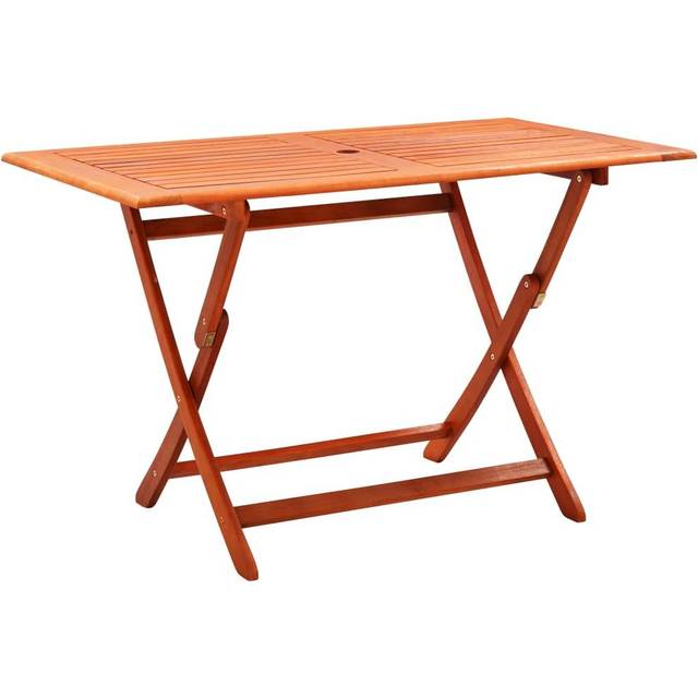 vidaXL Folding Garden Table Solid Eucalyptus Wood Patio Wooden Dining Table