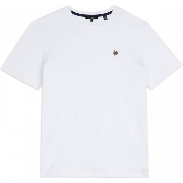 Ted Baker Mens Oxford T-Shirt in White Cotton - Size Small