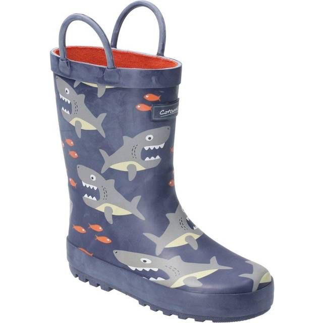 Cotswold Puddle Waterproof Wellington Kids Boys | Wellingtons  | Blue  | UK Size 12