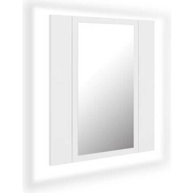 vidaXL LED Bathroom Mirror Cabinet Concrete Grey 40x12x45 cm Acrylic Mirror